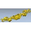 Shell & Acanthus Horizontal Applique STL 3D Model for CNC