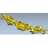 Shell & Acanthus Horizontal Applique STL 3D Model for CNC