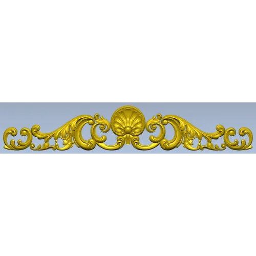Baroque Shell Crest STL for CNC Router