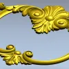 Картуш в стиле рокайль - 3D модель STL для ЧПУ