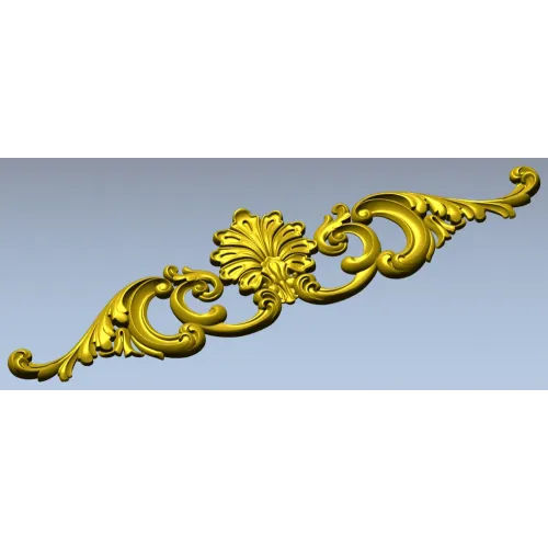 Baroque Shell & Acanthus Central Ornament STL for CNC