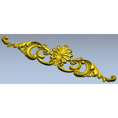 Baroque Shell & Acanthus Central Ornament STL for CNC