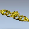 Baroque Shell & Acanthus Central Ornament STL for CNC