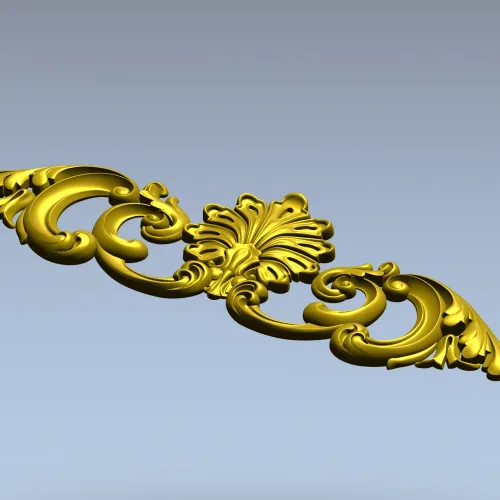 Baroque Shell & Acanthus Central Ornament STL for CNC