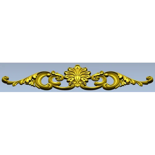 Baroque Shell & Acanthus Central Ornament STL for CNC