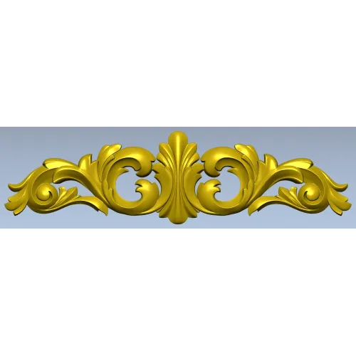 Классический акантовый картуш для ЧПУ - stl модель для фрезеровки