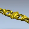 Классический акантовый картуш для ЧПУ - stl модель для фрезеровки