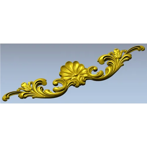 Shell Rocaille Applique - 3D STL model for CNC milling