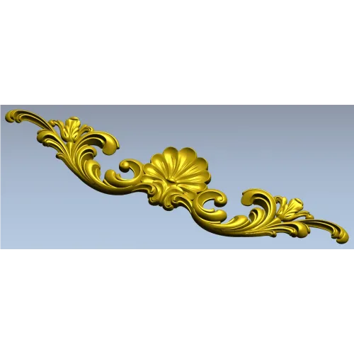 Shell Rocaille Applique - 3D STL model for CNC milling
