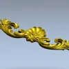 Shell Rocaille Applique - 3D STL model for CNC milling