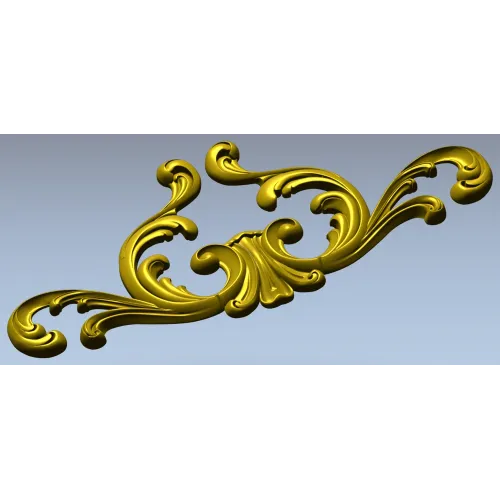 Rococo Acanthus Cartouche STL 3D model for CNC