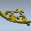 Rococo Acanthus Cartouche STL 3D model for CNC