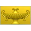 Рельефная панель с классической урной - STL 3D модель для ЧПУ