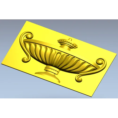 Рельефная панель с классической урной - STL 3D модель для ЧПУ