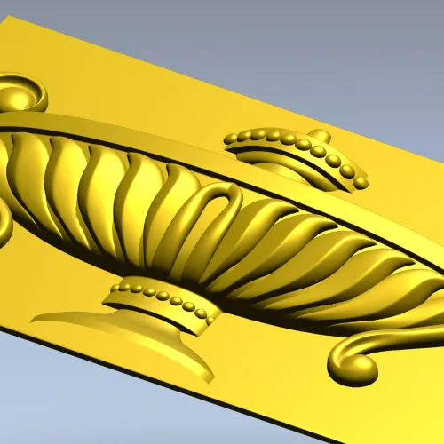 Рельефная панель с классической урной - STL 3D модель для ЧПУ