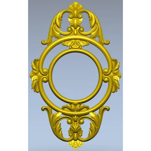 Baroque Acanthus Medallion - STL 3D model for CNC