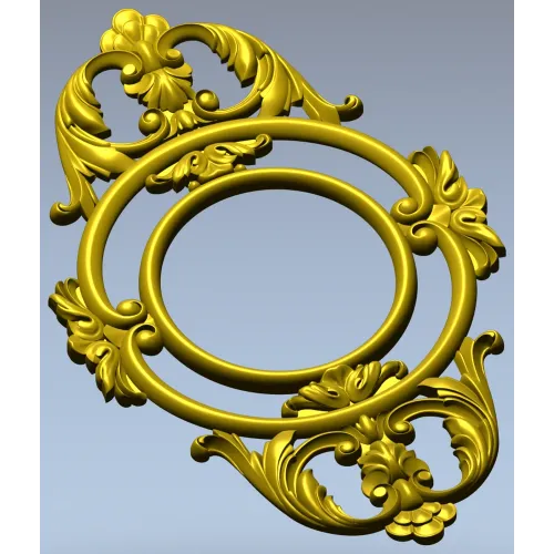 Baroque Acanthus Medallion - STL 3D model for CNC