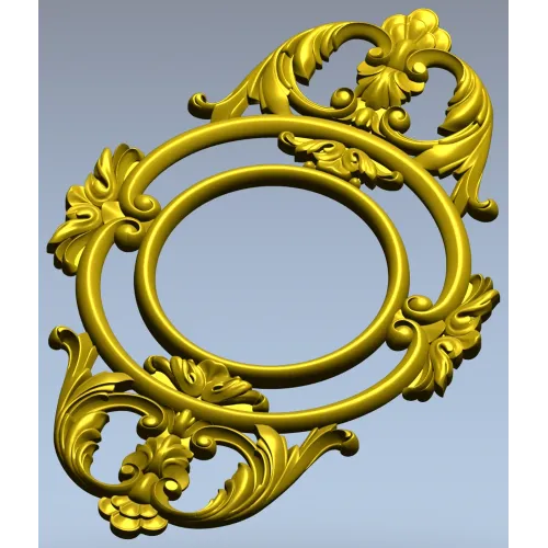 Baroque Acanthus Medallion - STL 3D model for CNC