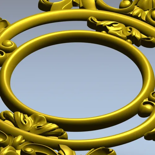 Baroque Acanthus Medallion - STL 3D model for CNC