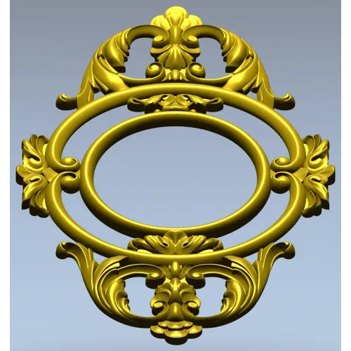 Baroque Acanthus Medallion - STL 3D model for CNC