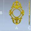 Baroque Acanthus Medallion - STL 3D model for CNC