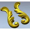 Парная акантовая накладка - 3D модель STL для ЧПУ