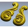 Acanthus Scroll Applique STL - high-relief 3D model for CNC