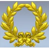 Laurel Wreath Relief STL for CNC
