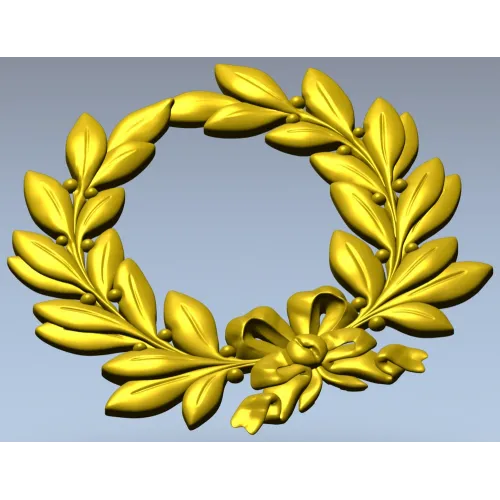 Laurel Wreath Relief STL for CNC