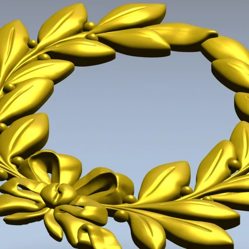 Laurel Wreath Relief STL for CNC