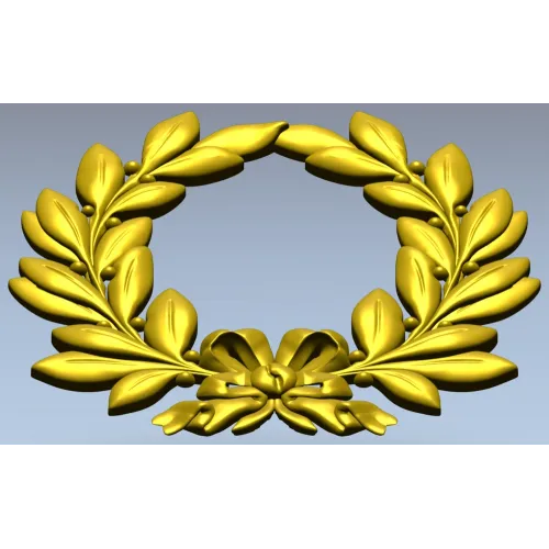 Laurel Wreath Relief STL for CNC