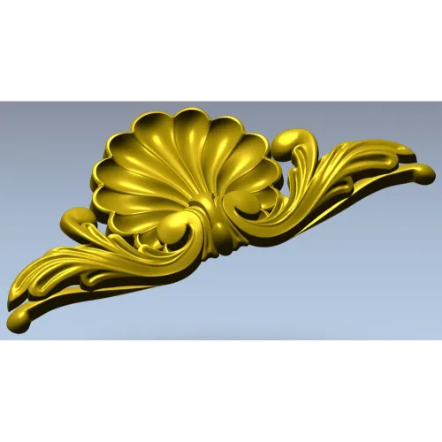 Ракушечный картуш в стиле барокко - STL для ЧПУ