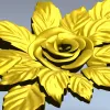 Розетка с центральной розой - 3D модель STL для ЧПУ