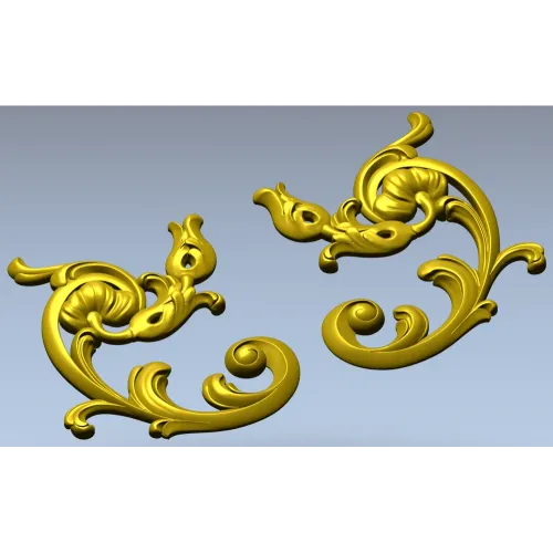 Рокайльные угловые накладки - 3D модель STL для ЧПУ