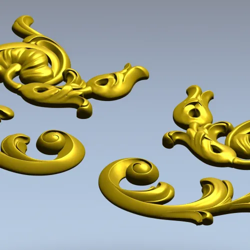 Рокайльные угловые накладки - 3D модель STL для ЧПУ