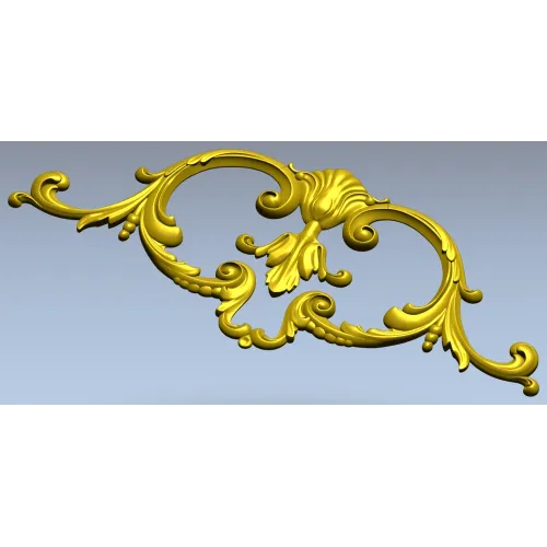 Флорентийский картуш - декоративная 3D модель STL для ЧПУ