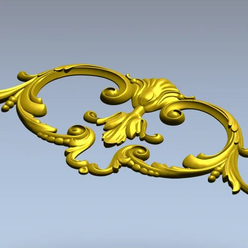 Флорентийский картуш - декоративная 3D модель STL для ЧПУ