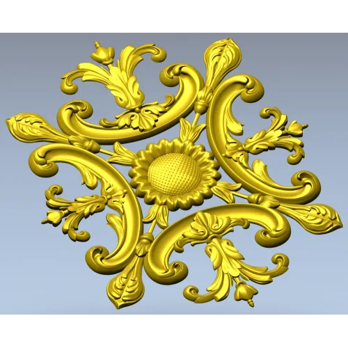 Барочный картуш "Солнечный акант" - 3D модель STL для ЧПУ