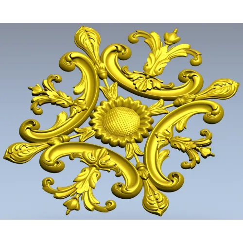 Барочный картуш "Солнечный акант" - 3D модель STL для ЧПУ