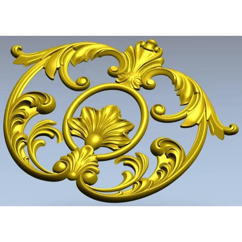 Baroque Shell Cartouche - STL 3D Model for CNC
