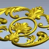 Baroque Shell Cartouche - STL 3D Model for CNC