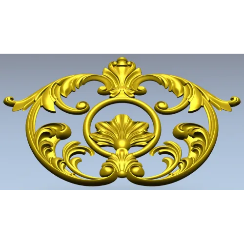 Baroque Shell Cartouche - STL 3D Model for CNC
