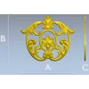 Baroque Shell Cartouche - STL 3D Model for CNC