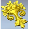 Корзина изобилия - 3D модель STL для ЧПУ (декоративный картуш)