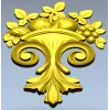 Корзина изобилия - 3D модель STL для ЧПУ (декоративный картуш)