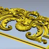 Rococo Acanthus Pediment STL for CNC milling