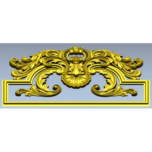 Rococo Acanthus Pediment STL for CNC milling