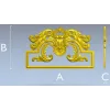 Rococo Acanthus Pediment STL for CNC milling