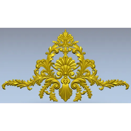 Aurielle Acanthus Cartouche - STL 3D model for CNC