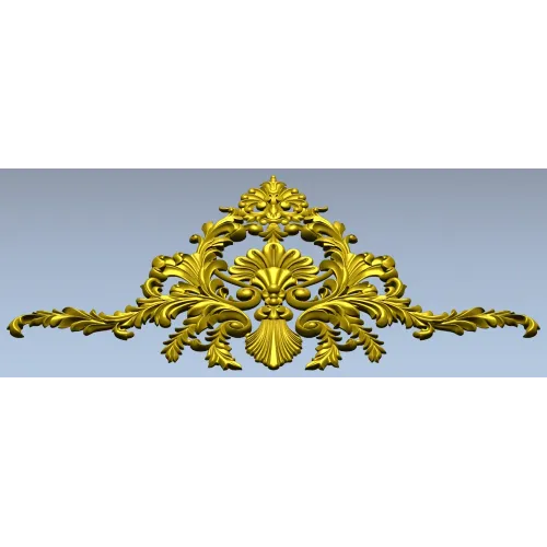 Aurielle Acanthus Cartouche - STL 3D model for CNC